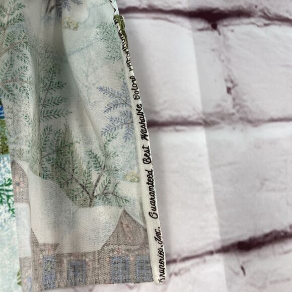 Handmade Half Apron Winter Scene Christmas Snow Cold Sleigh Ride Pockets Ties - Picture 5 of 8